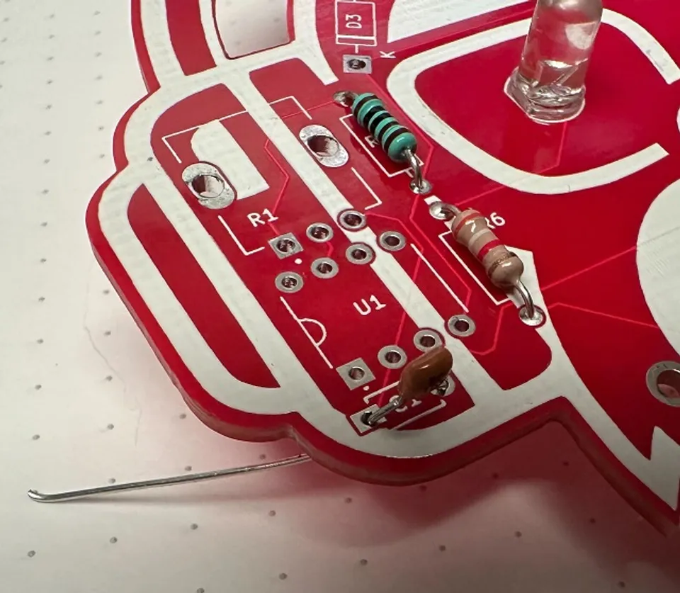 Kondensatorer loddet